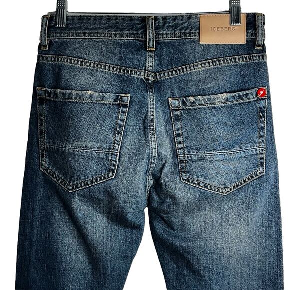 Iceberg Women’s Jeans Size 30 Distressed Slim Fit Mid Rise Blue Denim - Picture 4 of 10